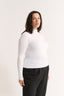 Carina Mock Neck Long Sleeve Optic White