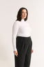 Carina Mock Neck Long Sleeve Optic White