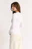 Carina Henley Long Sleeve Optic White