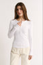 Carina Henley Long Sleeve Optic White
