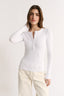 Carina Henley Long Sleeve Optic White