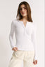 Carina Henley Long Sleeve Optic White