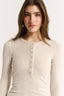 Carina Henley Long Sleeve Oatmeal Marle