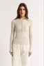 Carina Henley Long Sleeve Oatmeal Marle