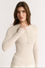 Carina Henley Long Sleeve Oatmeal Marle