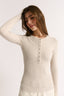 Carina Henley Long Sleeve Oatmeal Marle