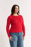 Carina Henley Long Sleeve Radiant Red