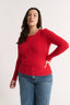 Carina Henley Long Sleeve Radiant Red