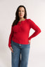 Carina Henley Long Sleeve Radiant Red