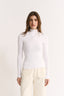 Carina Mock Neck Long Sleeve Optic White