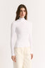 Carina Mock Neck Long Sleeve Optic White