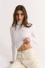 Carina Mock Neck Long Sleeve Optic White