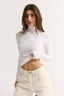 Carina Mock Neck Long Sleeve Optic White