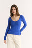 Nina Scoop Long Sleeve Cobalt
