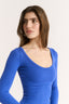Nina Scoop Long Sleeve Cobalt