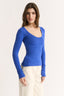Nina Scoop Long Sleeve Cobalt