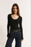 Nina Scoop Long Sleeve Black