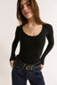 Nina Scoop Long Sleeve Black