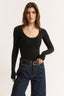 Nina Scoop Long Sleeve Black