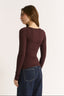 Nina Scoop Long Sleeve Cabernet