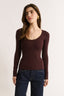 Nina Scoop Long Sleeve Cabernet