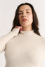 Carina Mock Neck Long Sleeve Oatmeal Marle