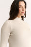 Carina Mock Neck Long Sleeve Oatmeal Marle