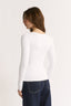 Nina Scoop Long Sleeve Optic White