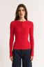 Carina Henley Long Sleeve Radiant Red