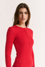 Carina Henley Long Sleeve Radiant Red