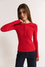 Carina Henley Long Sleeve Radiant Red