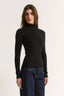 Carina Mock Neck Long Sleeve Black