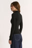Carina Mock Neck Long Sleeve Black