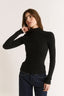 Carina Mock Neck Long Sleeve Black