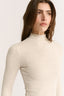 Carina Mock Neck Long Sleeve Oatmeal Marle