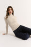 Carina Mock Neck Long Sleeve Oatmeal Marle