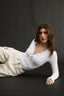 Nola Henley Long Sleeve Bodysuit Optic White