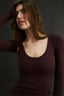 Nina Scoop Long Sleeve Cabernet