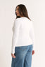 Nina Scoop Long Sleeve Optic White