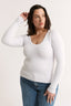 Nina Scoop Long Sleeve Optic White