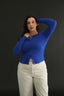 Caterina Snap Button Top Cobalt
