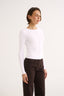 Caterina Snap Button Top Optic White