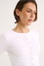 Caterina Snap Button Top Optic White