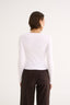 Caterina Snap Button Top Optic White