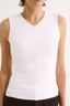 Holly High V Neck Tank Optic White