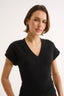 Kelly V Neck T-Shirt Black