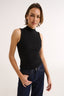 Tara Mock Neck Tank Black