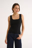 Harmony Square Neck Tank Black