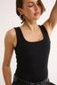 Harmony Square Neck Tank Black
