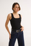 Harmony Square Neck Tank Black